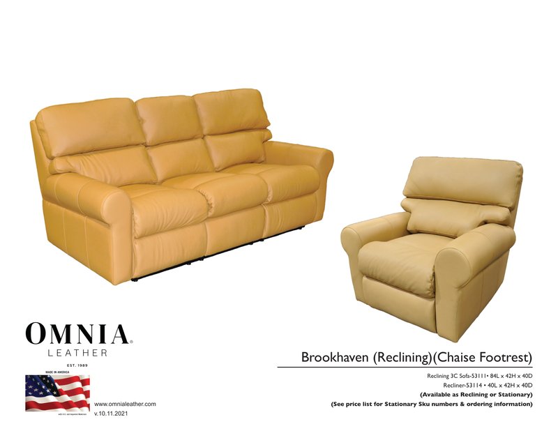 Brookhaven Sofa Chair - OMNIA Leather Furniture