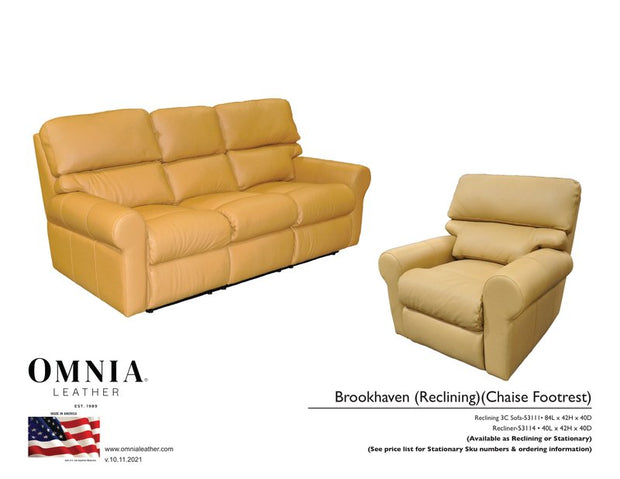 Brookhaven Sofa Chair - OMNIA Leather Furniture