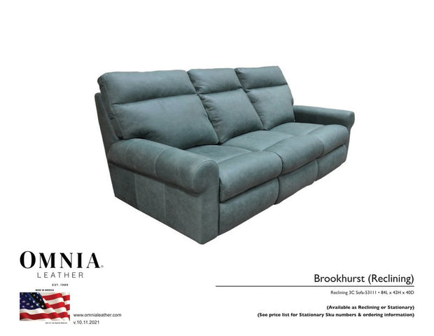 Brookhurst Recl Sofa - OMNIA Leather Furniture
