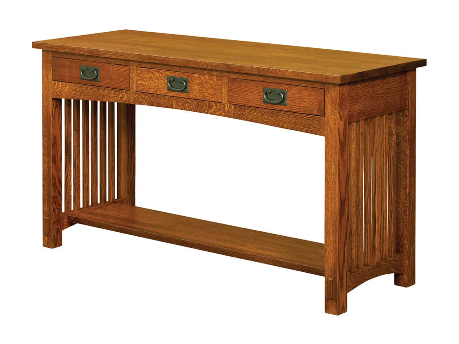 Bungalow Mission 3 Drawer Sofa Table
