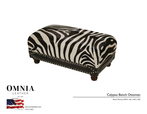 Calypso Bench Ottoman - OMNIA Leather Furniture