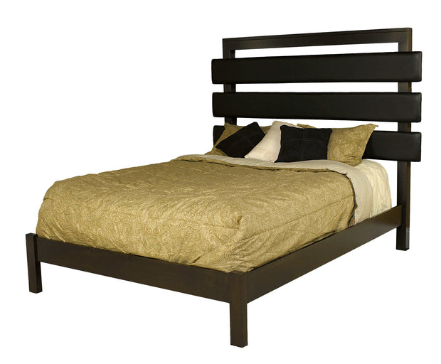 Campaign Plank Bed With Leather - Campaign Plank Bed with Leather - Campaign Plank Bed with Leather