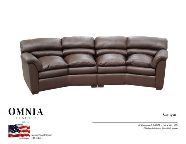 Canyon 4CConversation Sofa - OMNIA Leather Furniture