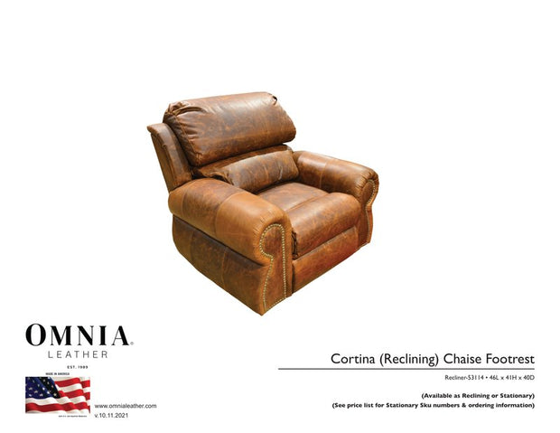 Cortina Recl Sofa Chair - OMNIA Leather Furniture