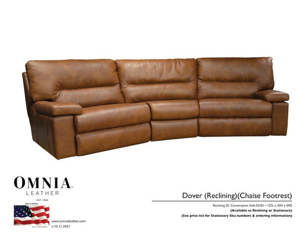 Dover Recl 3CConversation - OMNIA Leather Furniture