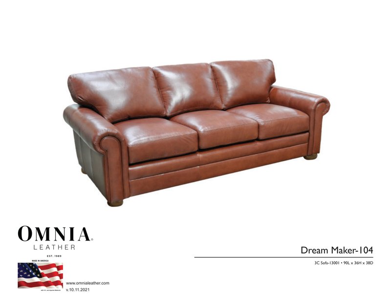 Dream Maker 104 Sofa - OMNIA Leather Furniture