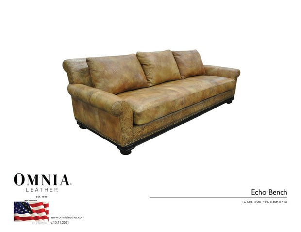 Echo Bench Sofa - OMNIA Leather Furniture