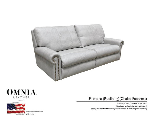 Fillmore Recl Sofa - OMNIA Leather Furniture