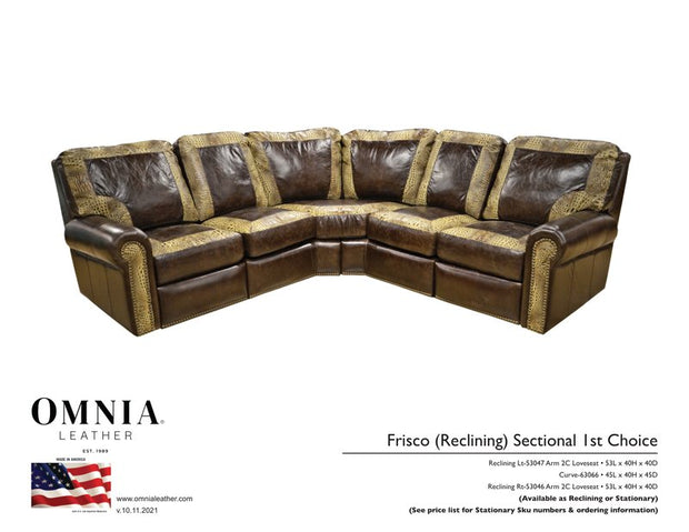 Frisco Recl Sectional - OMNIA Leather Furniture