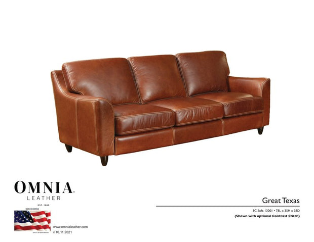 Great Texas Sofa - OMNIA Leather Furniture