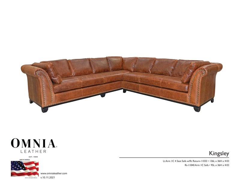 Kingsley Sectional - OMNIA Leather Furniture