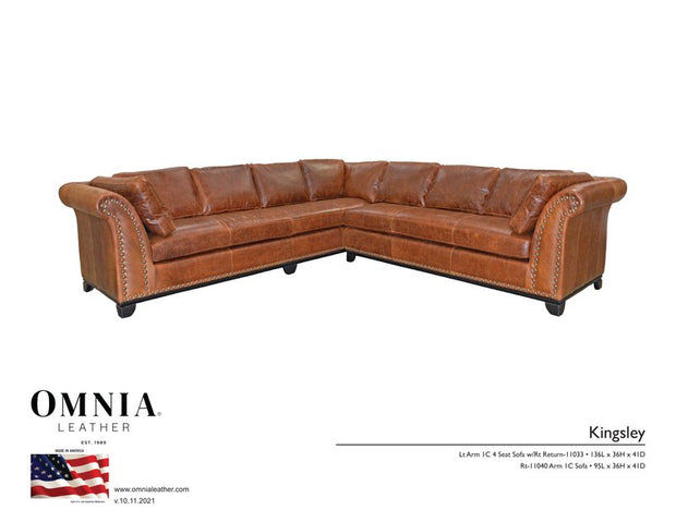 Kingsley Sectional - OMNIA Leather Furniture