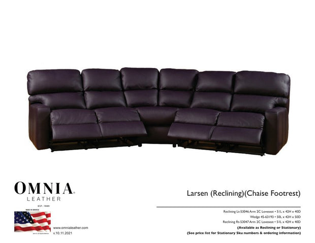 Larsen Recl Sectional - OMNIA Leather Furniture