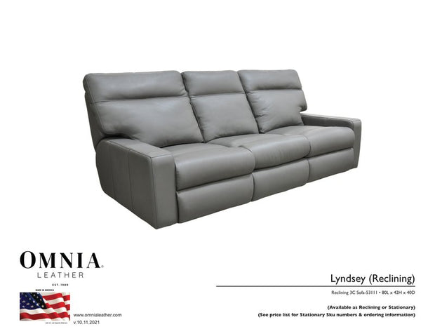 Lyndsey Recl Sofa - OMNIA Leather Furniture