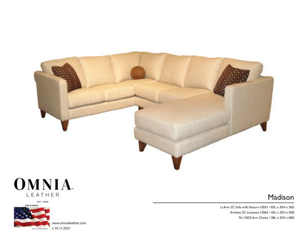 Madison Sectional - OMNIA Leather Furniture