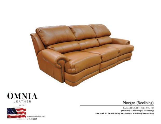 Morgan Recl Sofa - OMNIA Leather Furniture