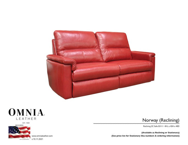 Norway Recl Sofa - OMNIA Leather Furniture