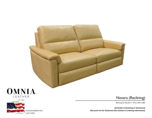 Novara Recl Sofa - OMNIA Leather Furniture