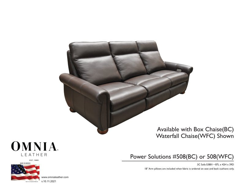 PS508 Recl Sofa - OMNIA Leather Furniture