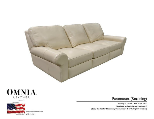 Paramont Recl Sofa - OMNIA Leather Furniture