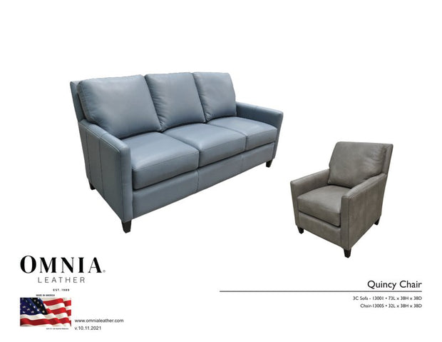 Quincy Sofa Chair - OMNIA Leather Furniture