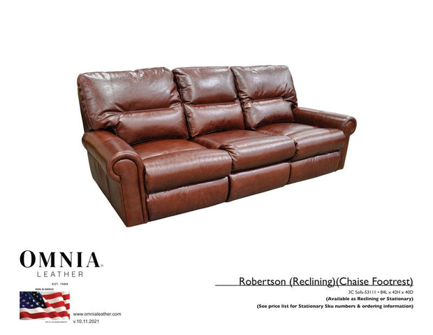 Robertson Recl Sofa - OMNIA Leather Furniture