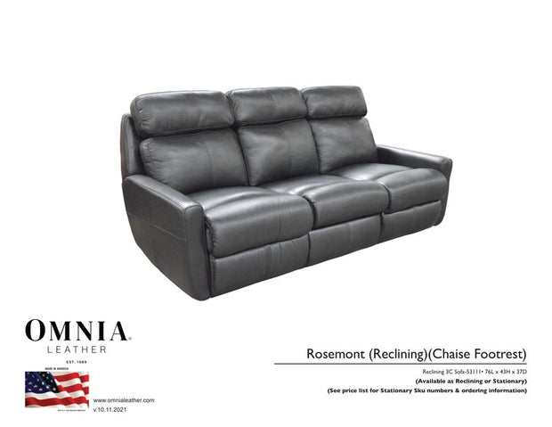 Rosemont Recl Sofa - OMNIA Leather Furniture