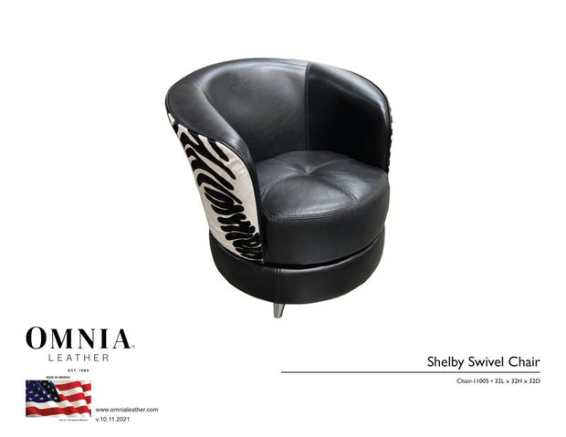 Shelby Swivel Chair - OMNIA Leather Furniture