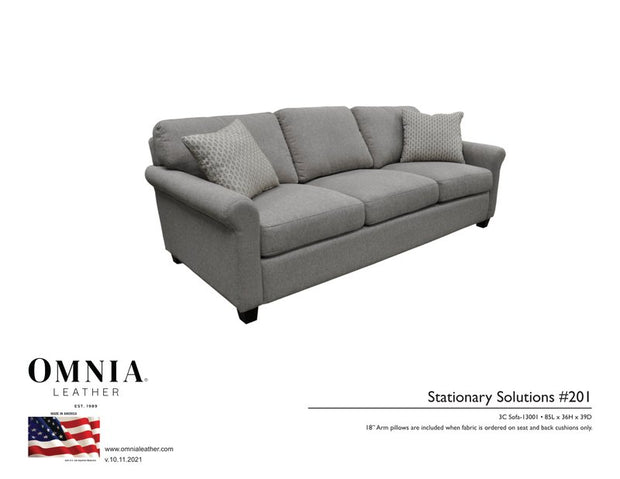 Stationary Solutions 201 Sofa - OMNIA Leather Furniture