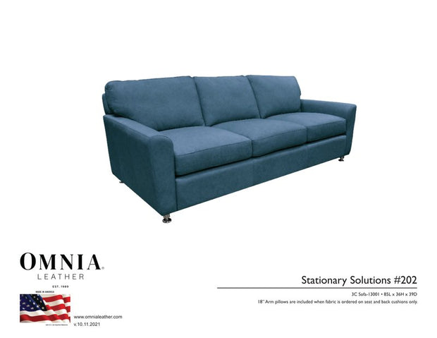 Stationary Solutions 202 Sofa - OMNIA Leather Furniture
