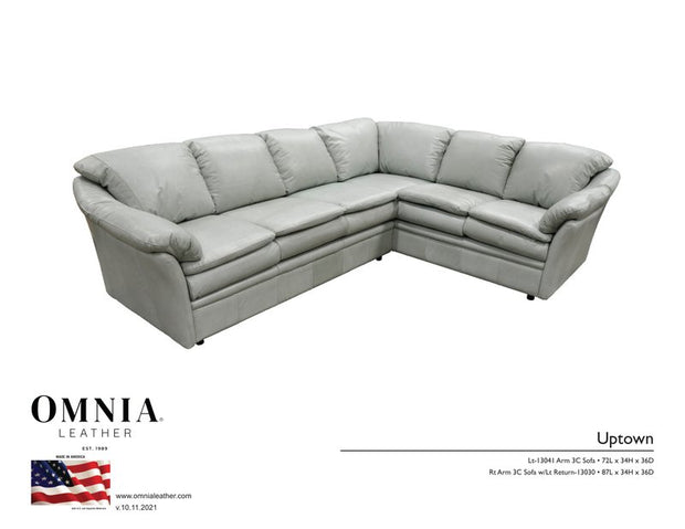 Uptown Sectional - OMNIA Leather Furniture