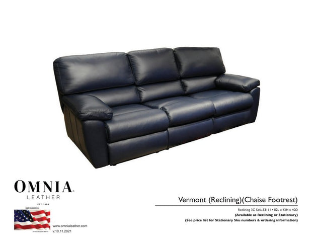Vermont Recl Sofa - OMNIA Leather Furniture
