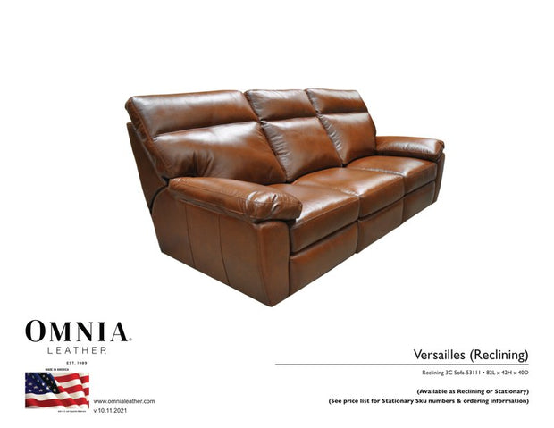 Versailles Recl Sofa - OMNIA Leather Furniture