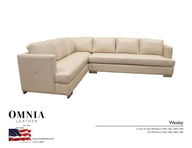 Wesley Sectional - OMNIA Leather Furniture