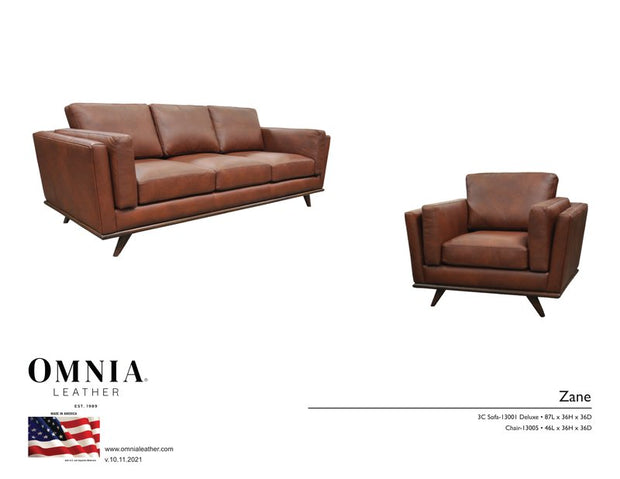 Zane Sofa Chair - OMNIA Leather Furniture