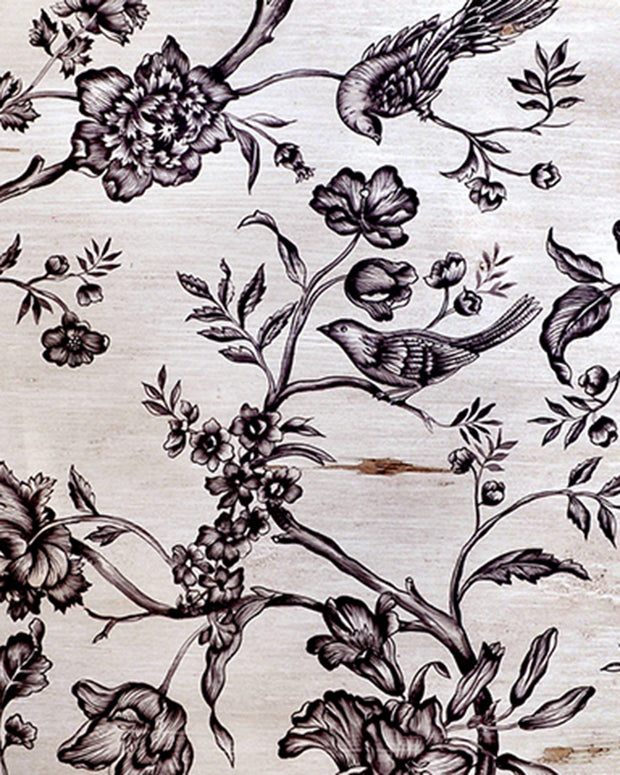 Black Bird & Floral Artwork