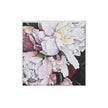 Pink Peony on Canvas 30 x 30 w/ Frame in True White