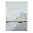 Sea Sand on Canvas 36 x 48 w/ Frame in True White