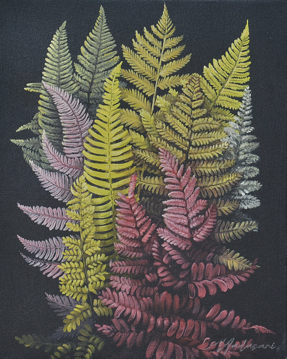 Driyobteris Shrub on Canvas 30 x 40 w/o Frame