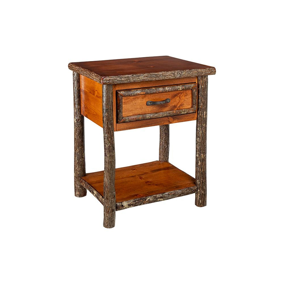 New West Red Lodge 1 Drawer Nightsand With Shelf NW7305