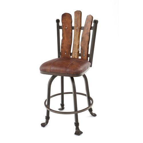 Steel Traditions - Scottsdale Swivel Bar Stool With Leather Seat ST1560