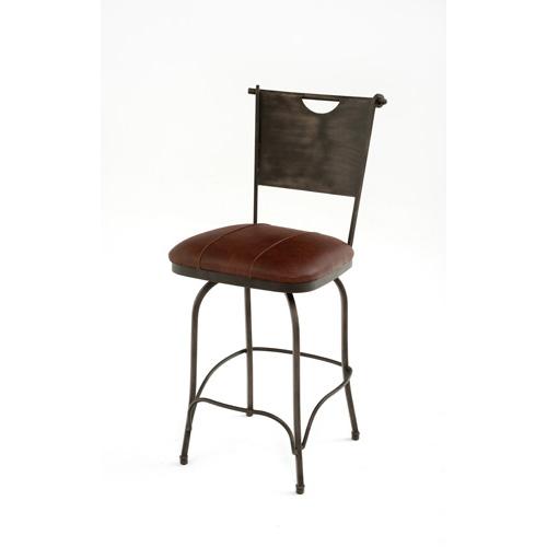 Steel Traditions - Savannah Swivel Barstool With Leather Seat ST1535
