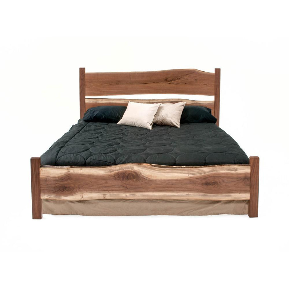 Denver Bed With Wood Legs - All Walnut - King Headboard Only 6443WALHBFF