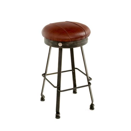 Steel Traditions - Clovis Swivel Barstool With Leather Seat ST1509