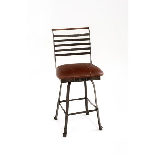 Steel Traditions - Chandler Swivel Barstool With Leather Seat ST1527