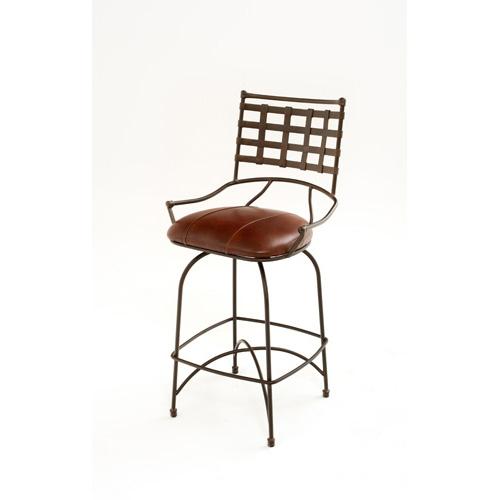 Steel Traditions - Rouen Swivel Barstool With Leather Seat ST1522