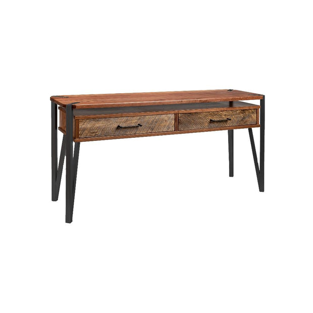 Hampshire TV Stand With 2 Drawers With Black Metal 418890B