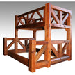 Windy Stables - King Ranch Bunk Bed - 9442 - Queen/twin Bed (ladder In Footboard) 9442