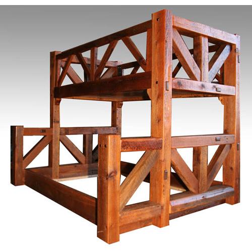 Windy Stables - King Ranch Bunk Bed - 9442 - Queen/twin Bed (ladder In Footboard) 9442
