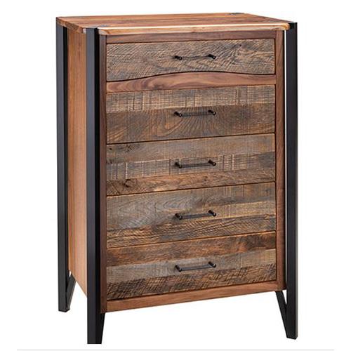 Hampshire 5 Drawer Chest With Black Metal 418423B